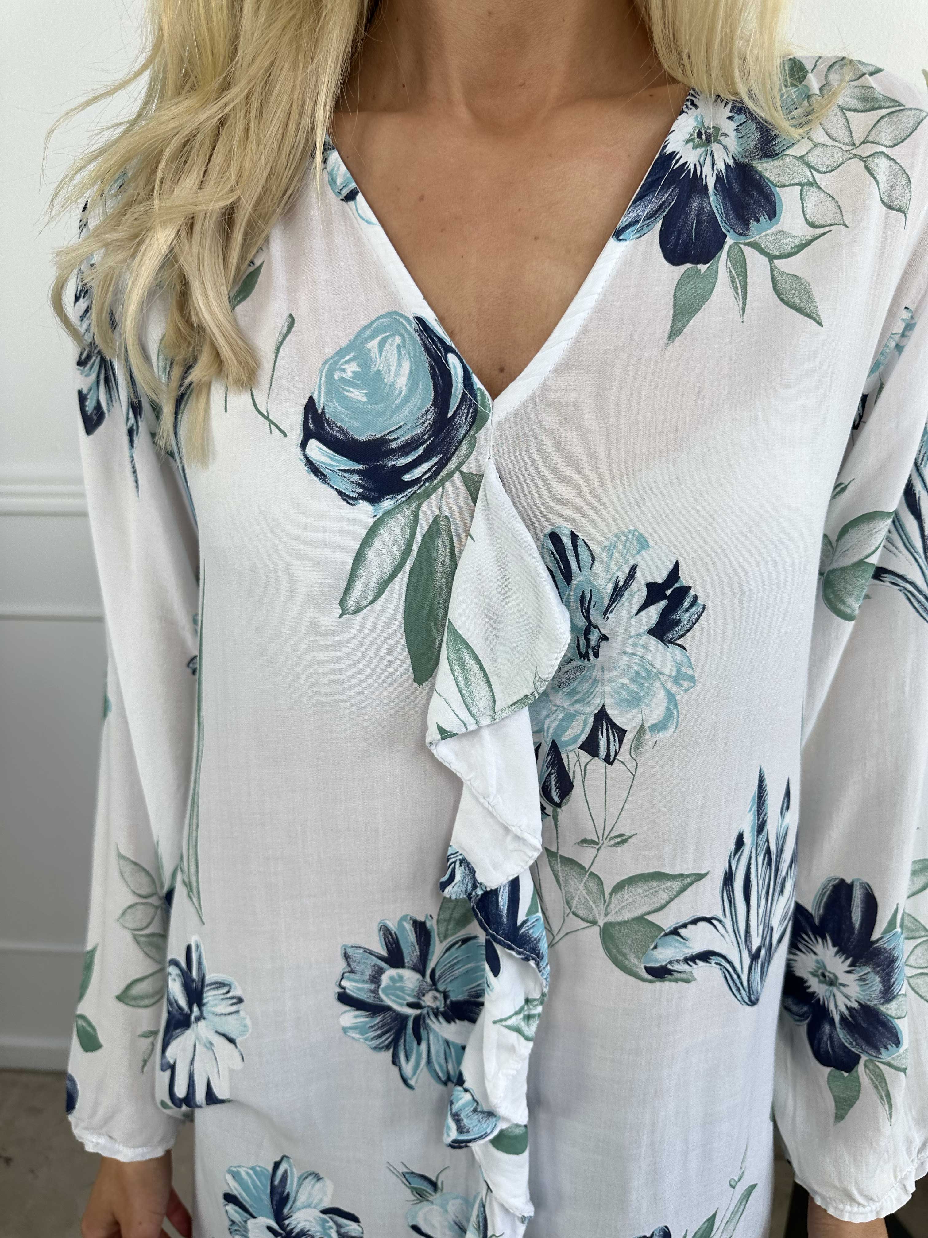 Jaana - Söt tunikaklänning med volanger framtill